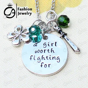A girl worth fighting for Charms Necklace Christmas Gift Jewelry 20Pcs/Lot #LN1255
A girl worth fighting for Charms Necklace Christmas Gift Jewelry 20Pcs/Lot #LN1255