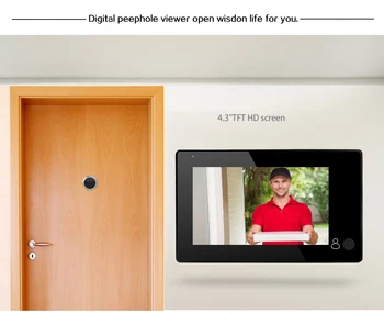 Original Peephole viewer Doorbell 4.3" Digital Hiden Peephole 145 Degrees View Angle Security Camera -Black
Original Peephole viewer Doorbell 4.3" Digital Hiden Peephole 145 Degrees View Angle Security Camera -Black