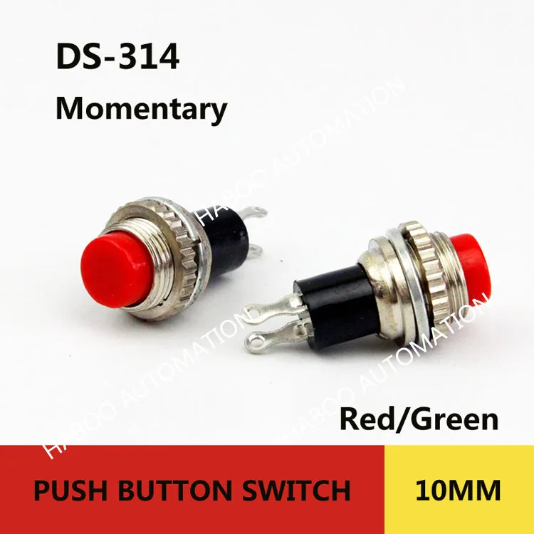 100pcs/lot Doorbell button switch10mm momentary push button switch power button mini switch red green copper pin reset switch
100pcs/lot Doorbell button switch10mm momentary push button switch power button mini switch red green copper pin reset switch