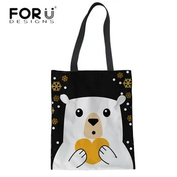 FORUDESIGNS Cute Cartoon Cat Bear Dog Women Durable Linen Tote Bags Eco-friendly Grocery Bag for Youth Girls Folding Handbags
FORUDESIGNS Cute Cartoon Cat Bear Dog Women Durable Linen Tote Bags Eco-friendly Grocery Bag for Youth Girls Folding Handbags