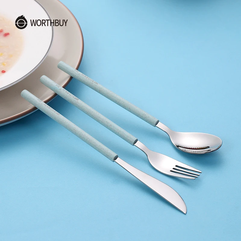 WORTHBUY 304 Stainless Steel Cutlery With Wheat Straw Handle Kitchen Knife Fork Dinnerware Set For Picnic Tableware Dinner Set
WORTHBUY 304 Stainless Steel Cutlery With Wheat Straw Handle Kitchen Knife Fork Dinnerware Set For Picnic Tableware Dinner Set