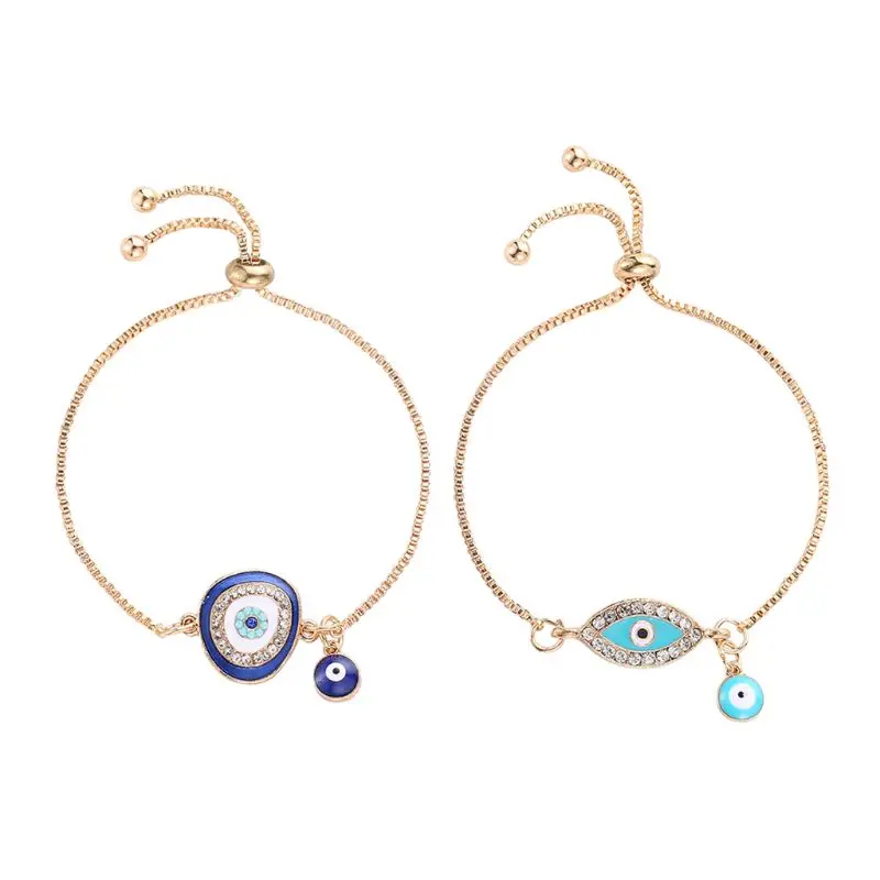 ANGELADY Turkish Lucky Blue Crystal Evil Eye Bracelets Handmade Gold Chains Lucky Jewelry
ANGELADY Turkish Lucky Blue Crystal Evil Eye Bracelets Handmade Gold Chains Lucky Jewelry