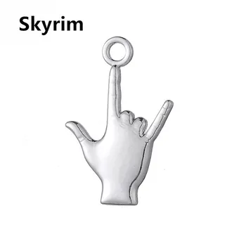Skyrim DIY Necklace&Bracelet Jewelry Accessories Making Unique I LOVE YOU Sign Language Charms Pendant Women Jewelry Gift 10pcs
Skyrim DIY Necklace&Bracelet Jewelry Accessories Making Unique I LOVE YOU Sign Language Charms Pendant Women Jewelry Gift 10pcs