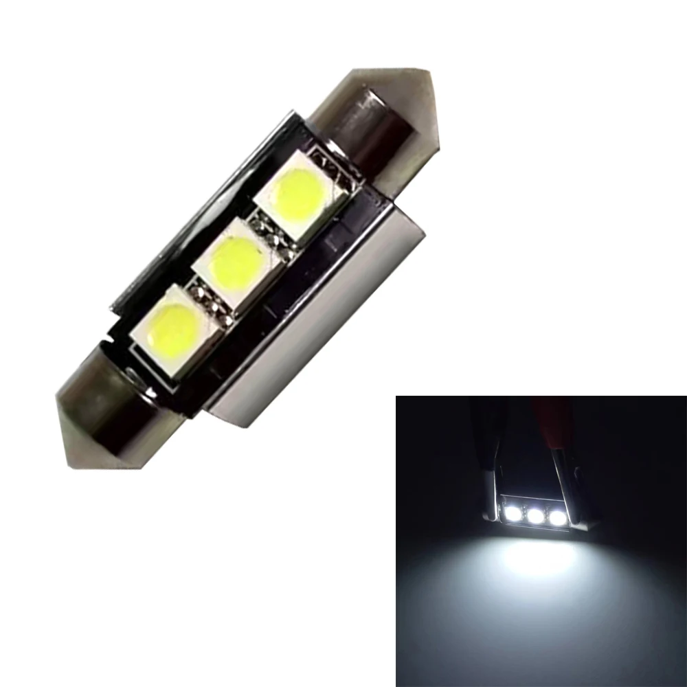 1PCS 36mm 39mm C5W 3SMD 3 SMD 5050 LED CANBUS NO Error Festoon Bulb Car Licence Plate Light Auto Housing Interior Dome Lamp 12V
1PCS 36mm 39mm C5W 3SMD 3 SMD 5050 LED CANBUS NO Error Festoon Bulb Car Licence Plate Light Auto Housing Interior Dome Lamp 12V