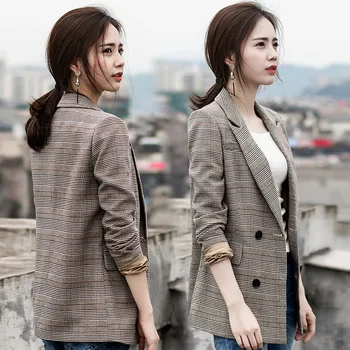 High quality Plaid small suit jacket female Korean version of the spring and autumn new ultra-thin long-sleeved suit jacket
High quality Plaid small suit jacket female Korean version of the spring and autumn new ultra-thin long-sleeved suit jacket
