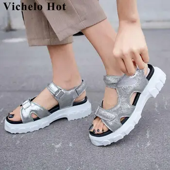 Vichelo Hot comfortable luxury sheep leather peep round toe hook&loop design med bottom platofrm slingback women sandals L2f4
Vichelo Hot comfortable luxury sheep leather peep round toe hook&loop design med bottom platofrm slingback women sandals L2f4