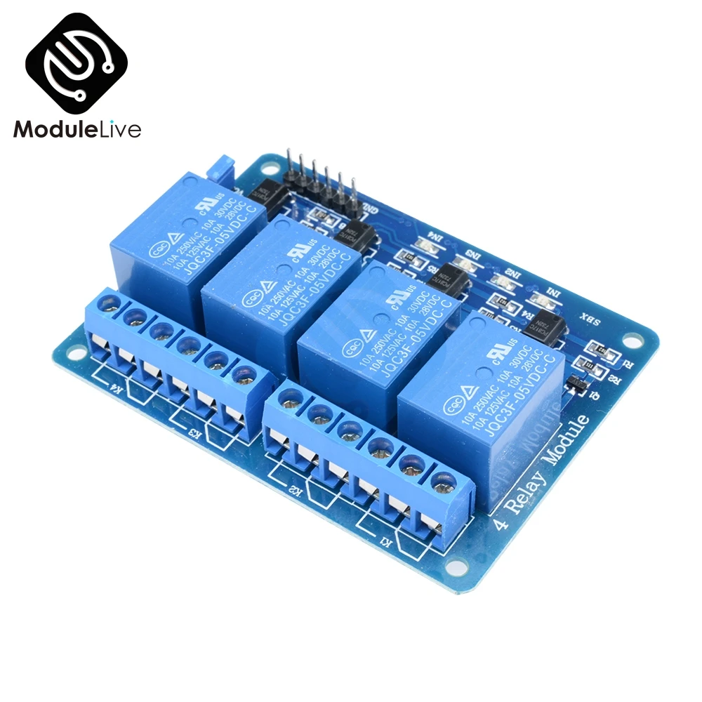5 в 4 канальный Релейный модуль щит управления каналами реле для Arduino с оптопары
