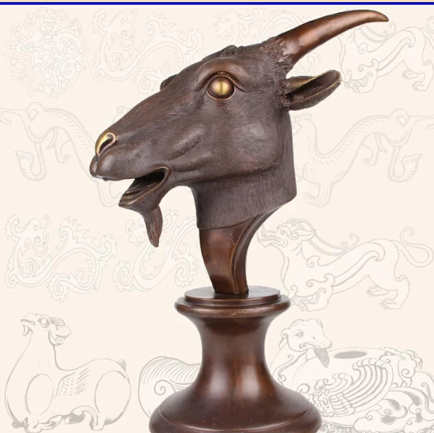 China Bronze Home Decoration Sculpture Auspicious Zodiac Sheep Goat Head Statue
China Bronze Home Decoration Sculpture Auspicious Zodiac Sheep Goat Head Statue