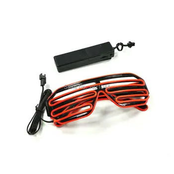 Ten colors option EL glasses EL Wire Fashion Neon LED Light Up Shutter Shaped sound active Glasses Rave Costume Party Decoration
Ten colors option EL glasses EL Wire Fashion Neon LED Light Up Shutter Shaped sound active Glasses Rave Costume Party Decoration