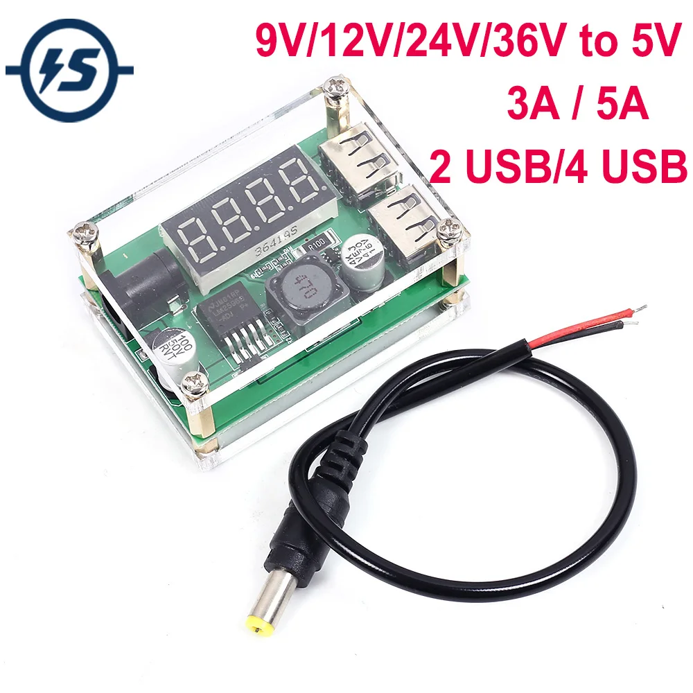 9V/12V/24V/36V/48V/60V to 5V 3A 5A Power Converter DC-DC Step Down Power USB Supply Module Buck Coverter Board
9V/12V/24V/36V/48V/60V to 5V 3A 5A Power Converter DC-DC Step Down Power USB Supply Module Buck Coverter Board