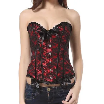 Red And Black Lace Victorian Corset Lingerie Sexy Corsage Gothic Clothing Plus Size Corsets And Bustiers 6XL Korsett For Women
Red And Black Lace Victorian Corset Lingerie Sexy Corsage Gothic Clothing Plus Size Corsets And Bustiers 6XL Korsett For Women