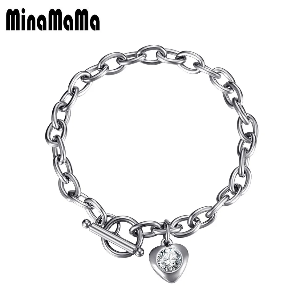 Stainless Steel LOVE Heart Crystal Chains Charm Bracelet For Women Valentine's Day Fashion Bracelet & Bangle
Stainless Steel LOVE Heart Crystal Chains Charm Bracelet For Women Valentine's Day Fashion Bracelet & Bangle