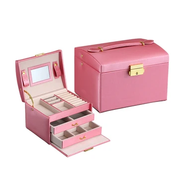Beauty Three Layer PU Exquisite Makeup Case With Lock & Mirror Travel Jewelry Organizer Storage Collection Container Gift Box
Beauty Three Layer PU Exquisite Makeup Case With Lock & Mirror Travel Jewelry Organizer Storage Collection Container Gift Box
