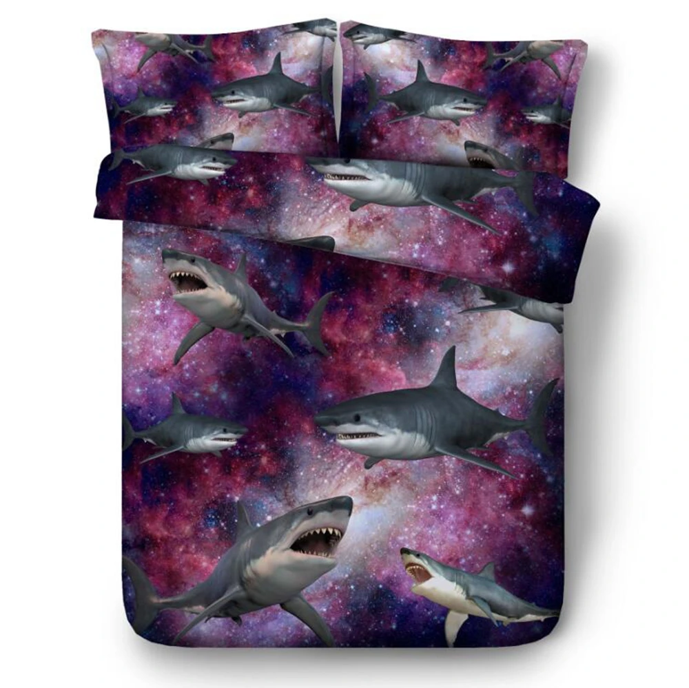 Shark Fish Bedding Set Duvet Cover With Pillowcases Twin Full Queen King Size Bedclothes 3pcs home textile
Shark Fish Bedding Set Duvet Cover With Pillowcases Twin Full Queen King Size Bedclothes 3pcs home textile