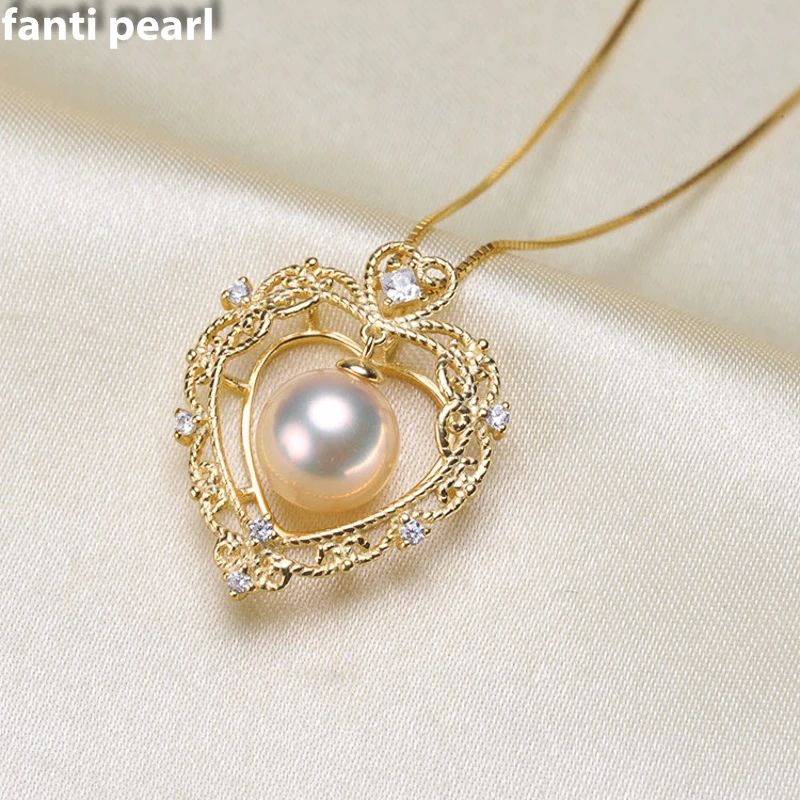 DIY Pearl pendent 925 silver Accessories Natural freshwater Pearl necklace s925 Sterling Silver necklace 7-9 mm heart
DIY Pearl pendent 925 silver Accessories Natural freshwater Pearl necklace s925 Sterling Silver necklace 7-9 mm heart