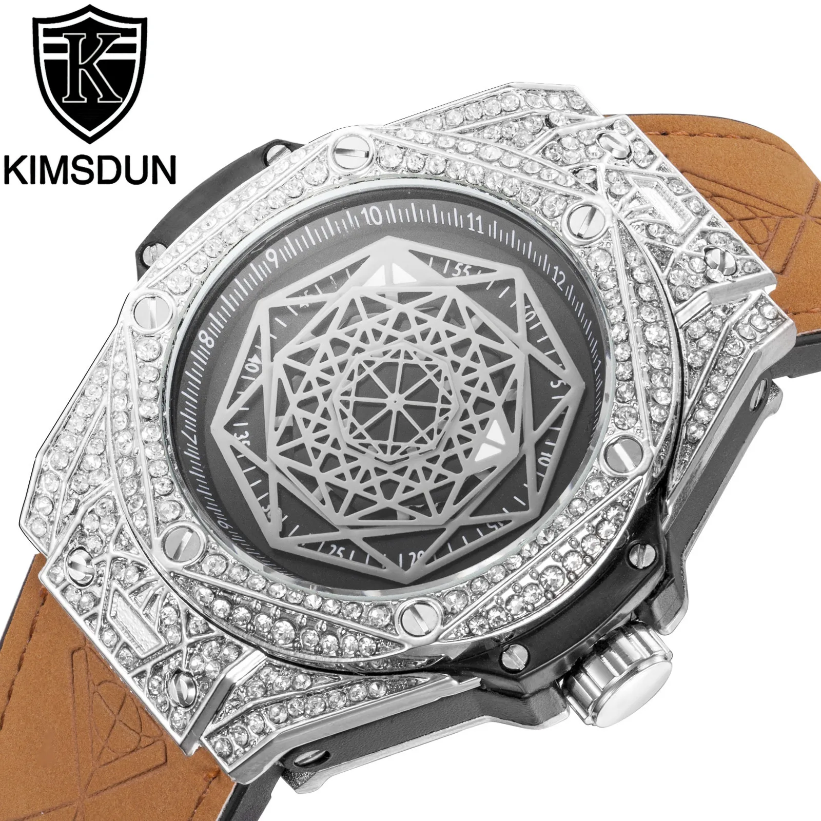 KIMSDUN Brand Diamond Fashion Trend Men's Watch Silicone with Luminous Waterproof Sports Quartz Watch
KIMSDUN Brand Diamond Fashion Trend Men's Watch Silicone with Luminous Waterproof Sports Quartz Watch