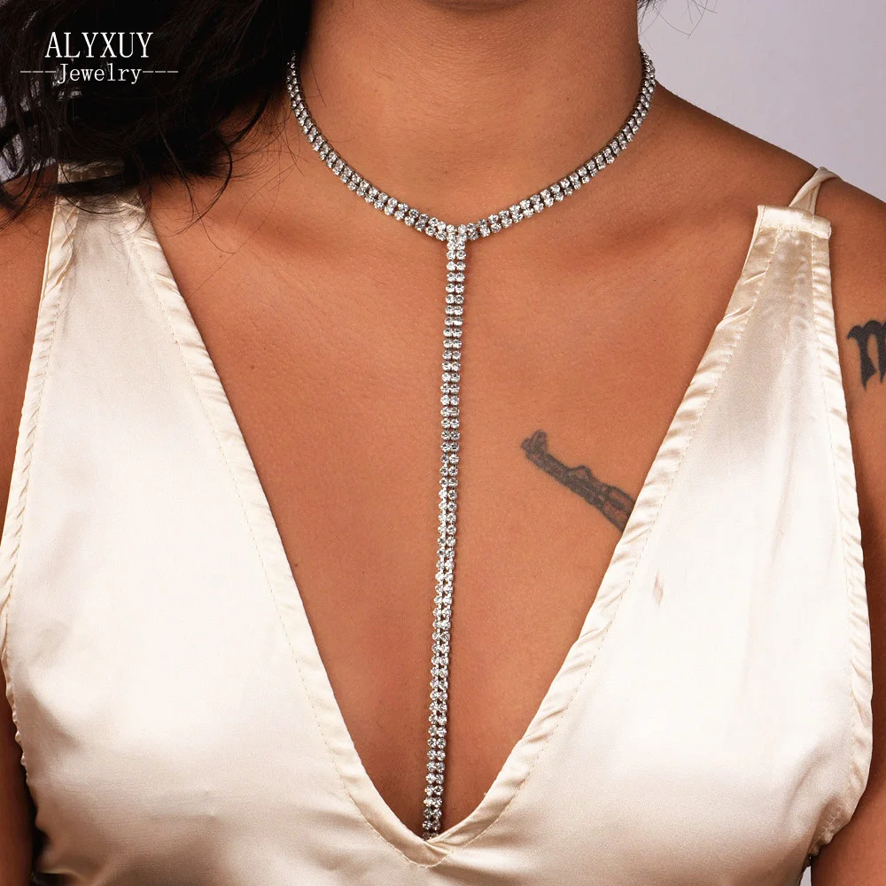 019 Fashion Long Tassel Simple Crystal Rhinestone Choker Necklace for Women Statement Top Quality Chain Necklace N2019
019 Fashion Long Tassel Simple Crystal Rhinestone Choker Necklace for Women Statement Top Quality Chain Necklace N2019