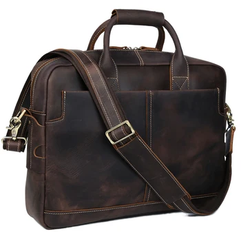 TIDING top quality men briefcase vintage crazy horse leather messenger bag brown crossbody laptop handbag 10192
TIDING top quality men briefcase vintage crazy horse leather messenger bag brown crossbody laptop handbag 10192