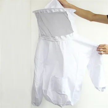 Durable Cotton Beekeeper Suit Safe Protect from Bee Bites White Veil Dress Smock Beekeeping Coat Jacket Coat with Hat Tools
Durable Cotton Beekeeper Suit Safe Protect from Bee Bites White Veil Dress Smock Beekeeping Coat Jacket Coat with Hat Tools