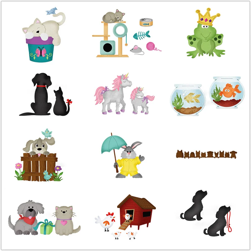 Dog Frog Cat Unicorn Animals Cutting Dies Card Album Making DIY Crafts Scrapbooking Template Embossing Stencil New Dies 2019 
Dog Frog Cat Unicorn Animals Cutting Dies Card Album Making DIY Crafts Scrapbooking Template Embossing Stencil New Dies 2019