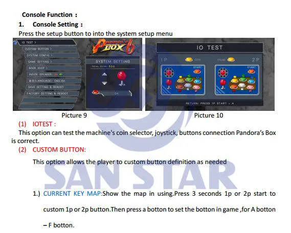 Pandora's Box6 Arcade Version user manual 13 w