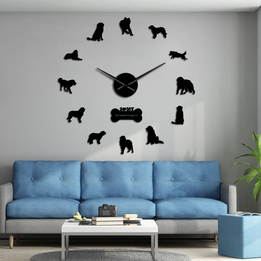 Leonberger Dog DIY Giant Wall Clock Puppy Postures Frameless Big Time Wall Clock Pet Vet Dog Store Decorative Silent Wall Watch
Leonberger Dog DIY Giant Wall Clock Puppy Postures Frameless Big Time Wall Clock Pet Vet Dog Store Decorative Silent Wall Watch