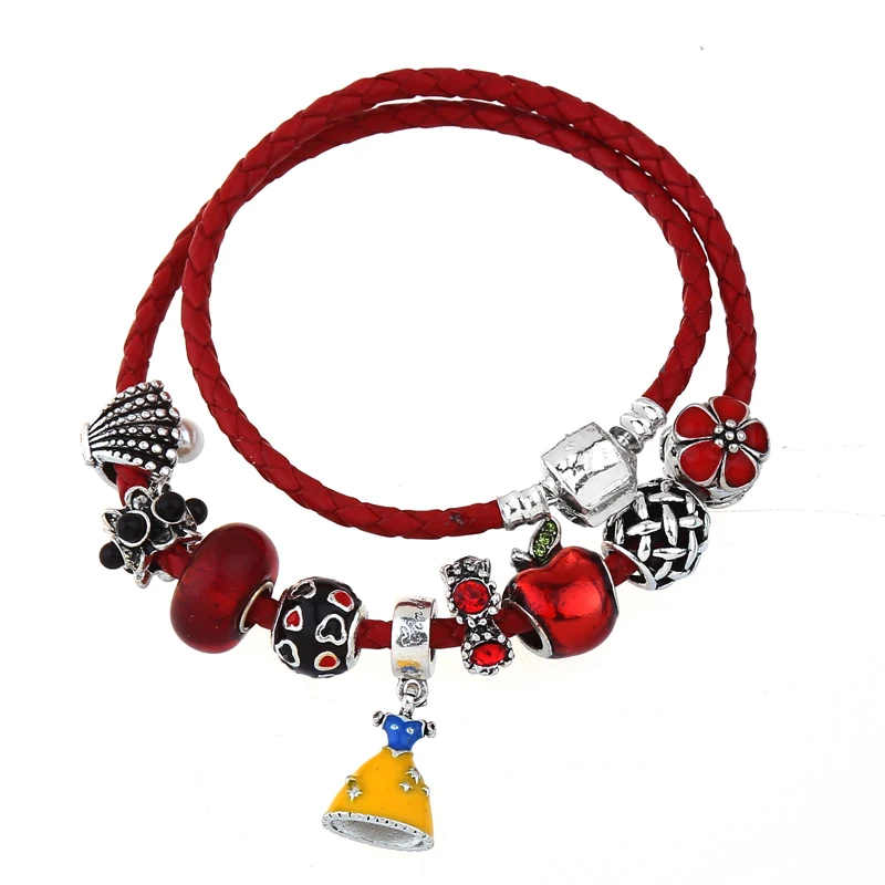 Dropshipping Silver Snowwhite Dress Bead Bracelet Crystal Charm Pan Bracelets & Bangles Fashion Jewelry Gift Pulseras
Dropshipping Silver Snowwhite Dress Bead Bracelet Crystal Charm Pan Bracelets & Bangles Fashion Jewelry Gift Pulseras