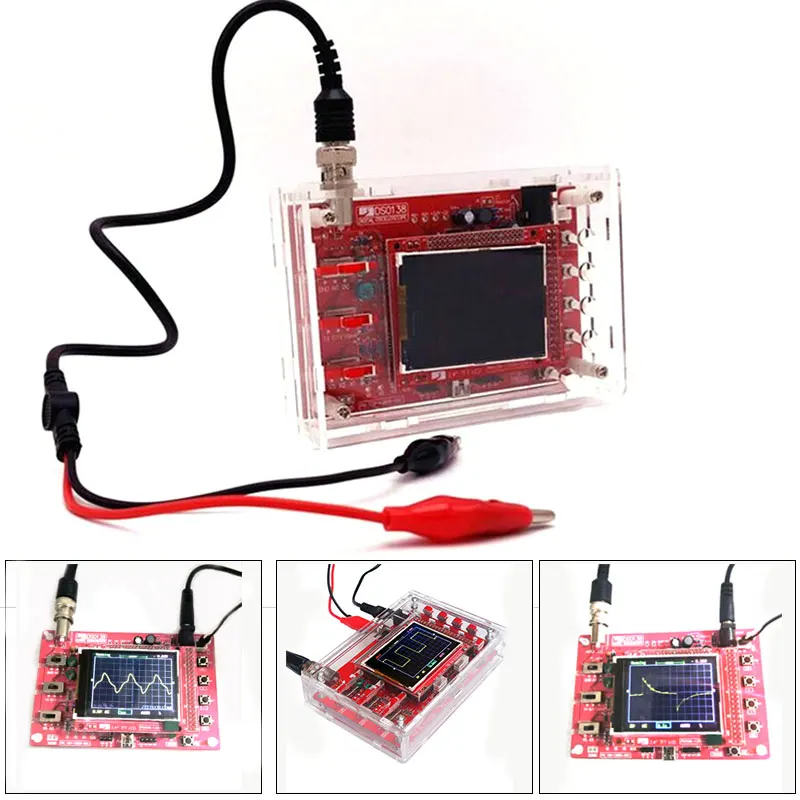 Fully Assembled DSO138 Open Source 2.4" TFT Digital Oscilloscope (1Msps) with FREE Probe Oscilloscoop Osciloscopio Digital DIY
Fully Assembled DSO138 Open Source 2.4" TFT Digital Oscilloscope (1Msps) with FREE Probe Oscilloscoop Osciloscopio Digital DIY