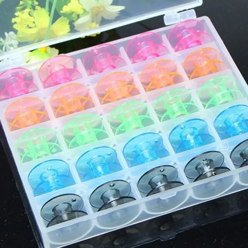 25Pcs Storage Box Colorful Plastic Case Plastic Empty Bobbins Sewing Machine Spools with Sewing Machine Accessories Sewing Tools
25Pcs Storage Box Colorful Plastic Case Plastic Empty Bobbins Sewing Machine Spools with Sewing Machine Accessories Sewing Tools