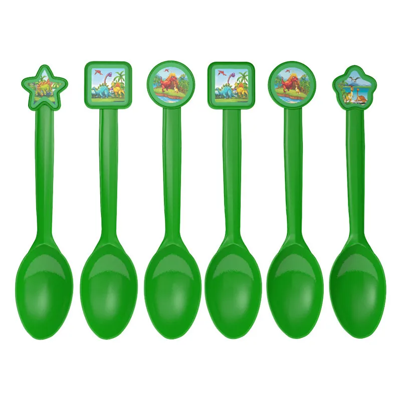 6pcs/set New Cartoon Dinosaur Theme Disposable Spoons For Kids Happy Birthday Party Tableware Green Plastic Spoon Party Supplies
6pcs/set New Cartoon Dinosaur Theme Disposable Spoons For Kids Happy Birthday Party Tableware Green Plastic Spoon Party Supplies