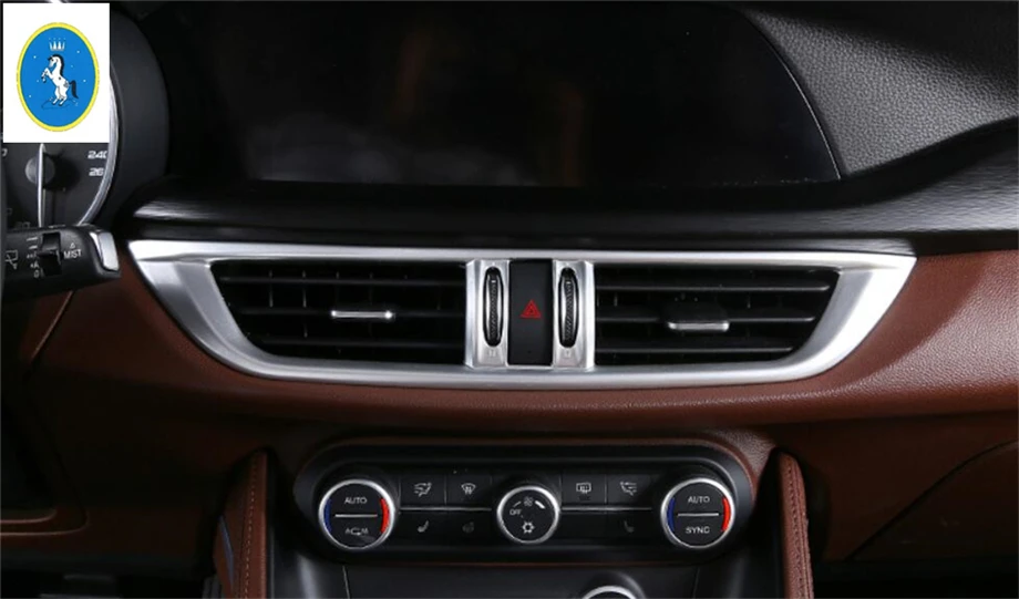 Yimaautotrims Auto Accessory Central Warning Lights / Air AC Outlet Vent Cover Trim Fit For Alfa Romeo Stelvio 2017 2018 2019
Yimaautotrims Auto Accessory Central Warning Lights / Air AC Outlet Vent Cover Trim Fit For Alfa Romeo Stelvio 2017 2018 2019