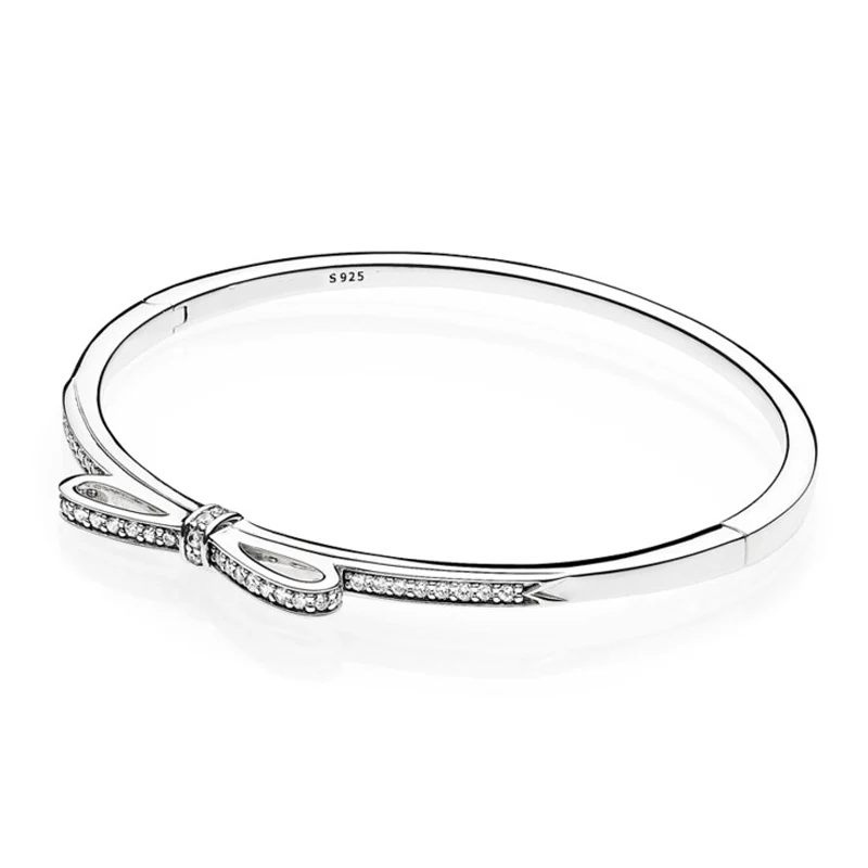 New Sparkling Bow With Cubic Zirconia Bangle Bracelet Fit Women Bead Charm DIY Europe Jewelry 925 Sterling Silver Bangle
New Sparkling Bow With Cubic Zirconia Bangle Bracelet Fit Women Bead Charm DIY Europe Jewelry 925 Sterling Silver Bangle