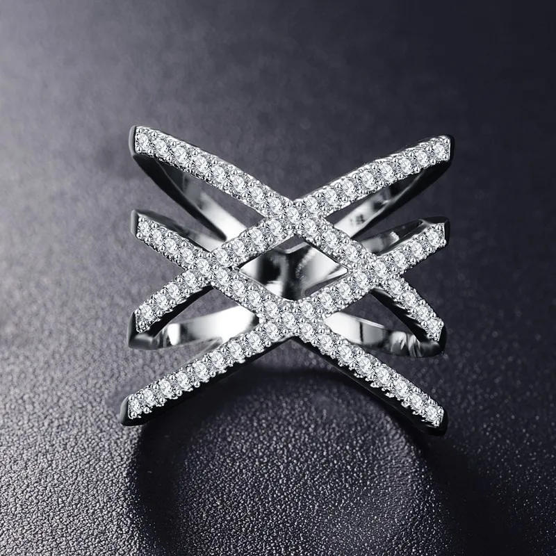 Golden Cross New Design Double X Women's Fashion Rings Zircon Ring Holiday Party Gift Jewelry
Golden Cross New Design Double X Women's Fashion Rings Zircon Ring Holiday Party Gift Jewelry