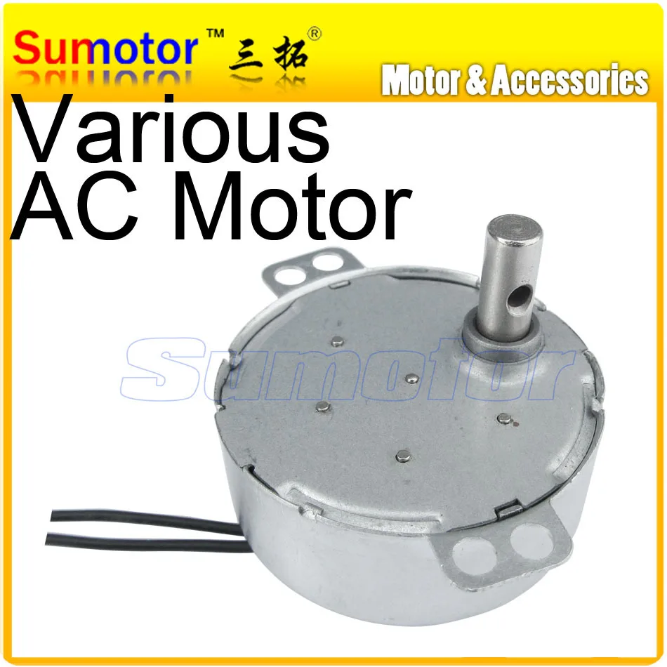 Image TYC49 3.5W 220 240V 50 60HZ AC synchronous gear motor 2.5 5 10 15 20 30rpm Crafts rotate exhibition Microwave oven Small fans