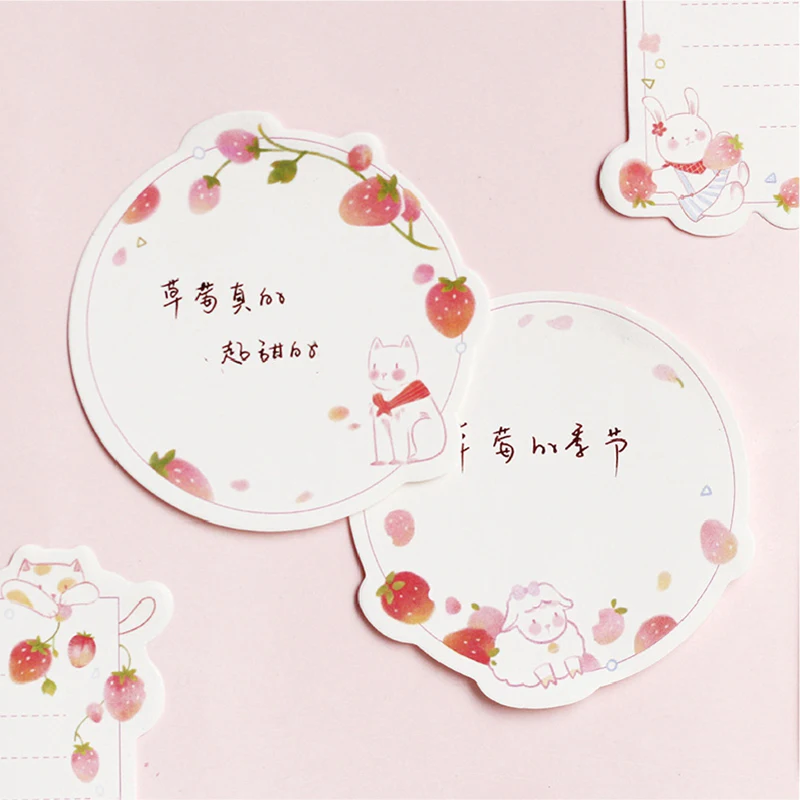 Kawaii Strawberry Animals Memo Pad Planner Sticky Notes Cute Stationery Paper Bookmarks papelaria School Office Supply
Kawaii Strawberry Animals Memo Pad Planner Sticky Notes Cute Stationery Paper Bookmarks papelaria School Office Supply