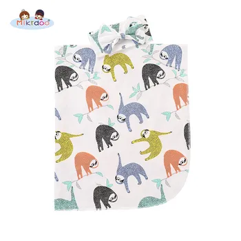 Newborn Baby Boy Girl Cotton Receiving Blanket Colorful Sloth Cartoon Print Swaddle with Headband 2PCS Outfit 
Newborn Baby Boy Girl Cotton Receiving Blanket Colorful Sloth Cartoon Print Swaddle with Headband 2PCS Outfit