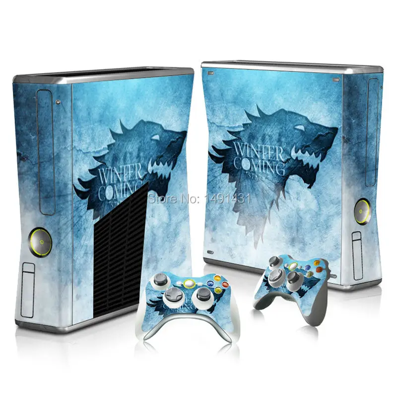 OSTSTICKER Skin Sticker For XBOX 360 Slim & 2 Controller Cover Video Game Xbox Vinyls Stickers | Электроника