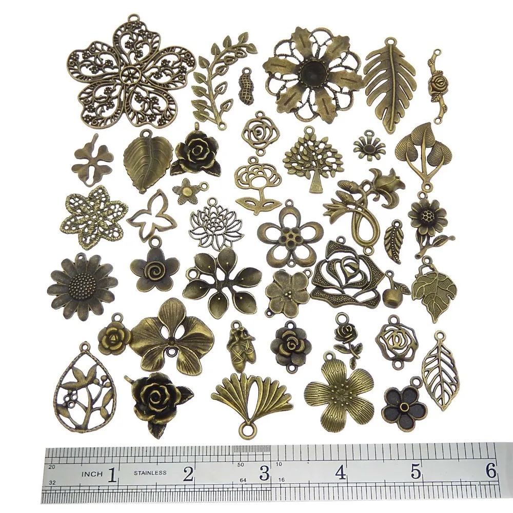 30PCS Randomly Sending Antique Bronze Mixed Style Leafs Rose Flower Plant Charms Alloy Handmade Jewelry Making Accessory Pendant
30PCS Randomly Sending Antique Bronze Mixed Style Leafs Rose Flower Plant Charms Alloy Handmade Jewelry Making Accessory Pendant
