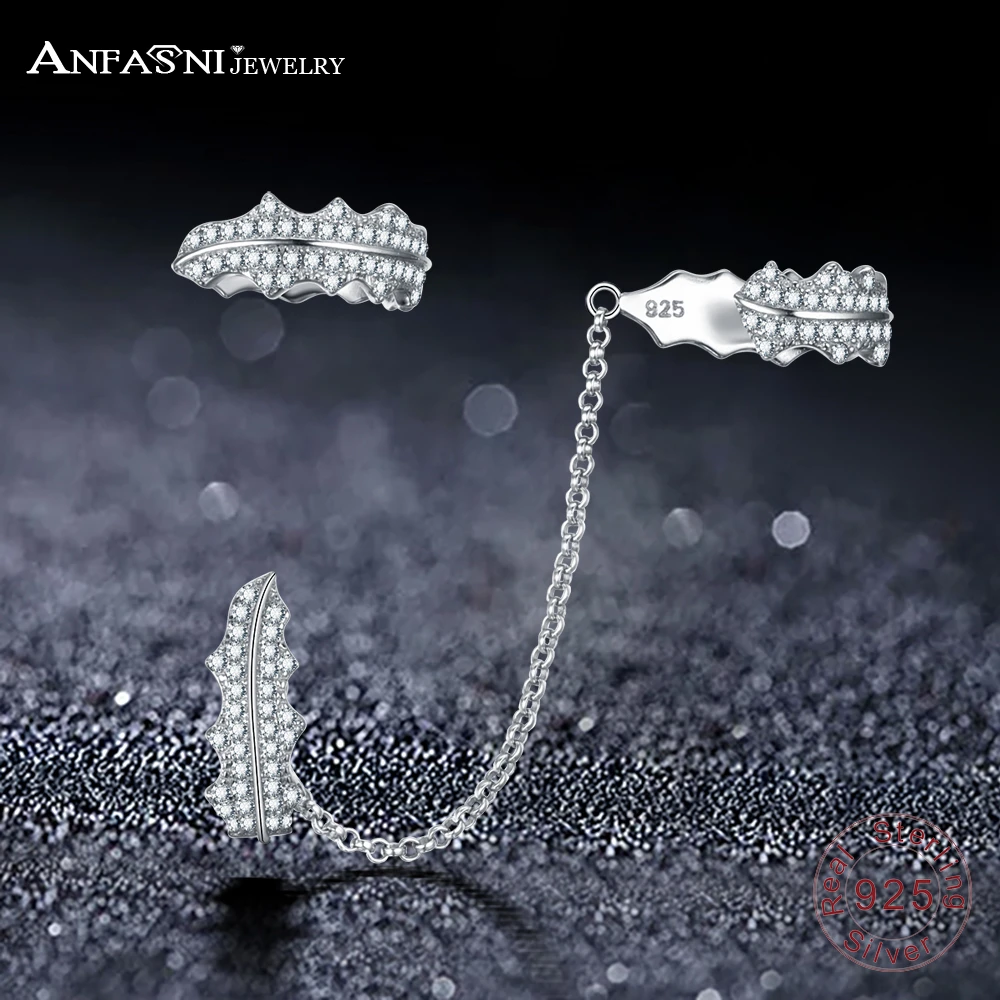 ANFASNI Unique Design 925 Sterling Silver Silver/Gold Color Paved Luxury AAA Cubic Zirconia Seaweed Earrings For Women Party
ANFASNI Unique Design 925 Sterling Silver Silver/Gold Color Paved Luxury AAA Cubic Zirconia Seaweed Earrings For Women Party
