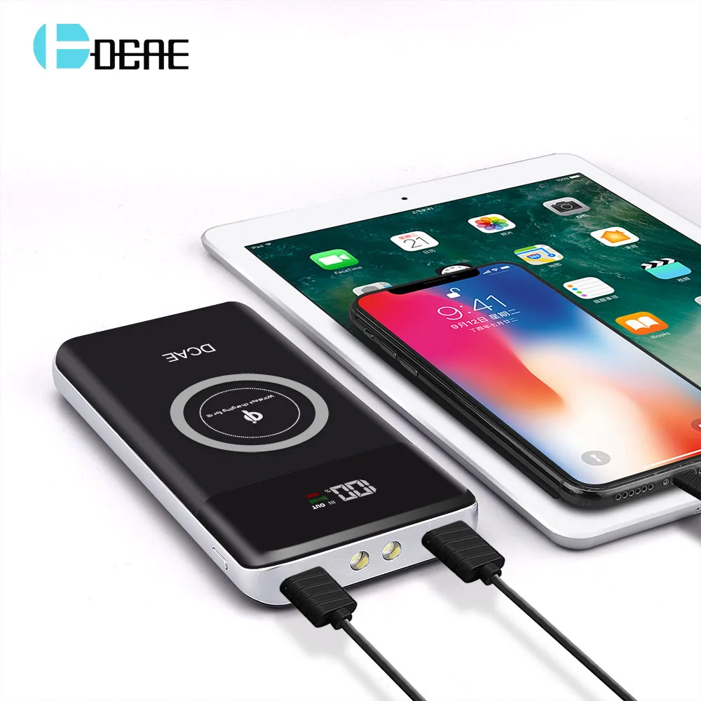 DCAE Qi Wireless Charger Power Bank For iPhone XS Max XR X 8 Plus Samsung S9 S8 USB Wireless Charging External Battery Powerbank
DCAE Qi Wireless Charger Power Bank For iPhone XS Max XR X 8 Plus Samsung S9 S8 USB Wireless Charging External Battery Powerbank