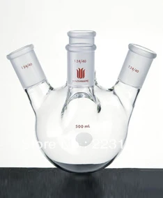 Flask, Round bottom,4-neck, Angled, Capacity:500ml, Center joint:24/40, Side Joint:24/40, Front Joint:24/40
Flask, Round bottom,4-neck, Angled, Capacity:500ml, Center joint:24/40, Side Joint:24/40, Front Joint:24/40