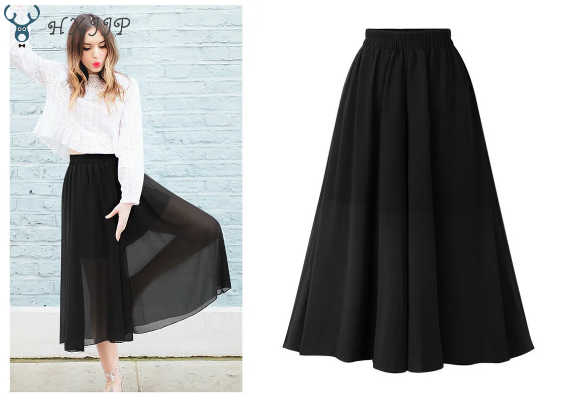 HXJJP High Waist Women Chiffon Skirt Long Womens Beach Summer Boho black Skirt Saia Longa Faldas Pleated Long Skirt
HXJJP High Waist Women Chiffon Skirt Long Womens Beach Summer Boho black Skirt Saia Longa Faldas Pleated Long Skirt