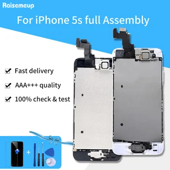 High Quality Full Set LCD Display For iPhone 5S LCD Touch Screen Home button+Front camera+Tools parts Replacement Assembly+2gift
High Quality Full Set LCD Display For iPhone 5S LCD Touch Screen Home button+Front camera+Tools parts Replacement Assembly+2gift