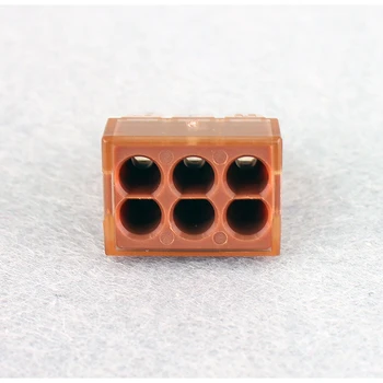 10pcs/lot PCT-606 Six-hole hard wire connector 4 square terminal quick connector and wire connector
10pcs/lot PCT-606 Six-hole hard wire connector 4 square terminal quick connector and wire connector
