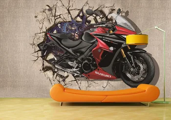 Custom Wallpaper Murals Motorcycle Broken The Wall Self Adhesive Vinyl Wall Sticker Wall Paper Art Wall Painting Living Room
Custom Wallpaper Murals Motorcycle Broken The Wall Self Adhesive Vinyl Wall Sticker Wall Paper Art Wall Painting Living Room