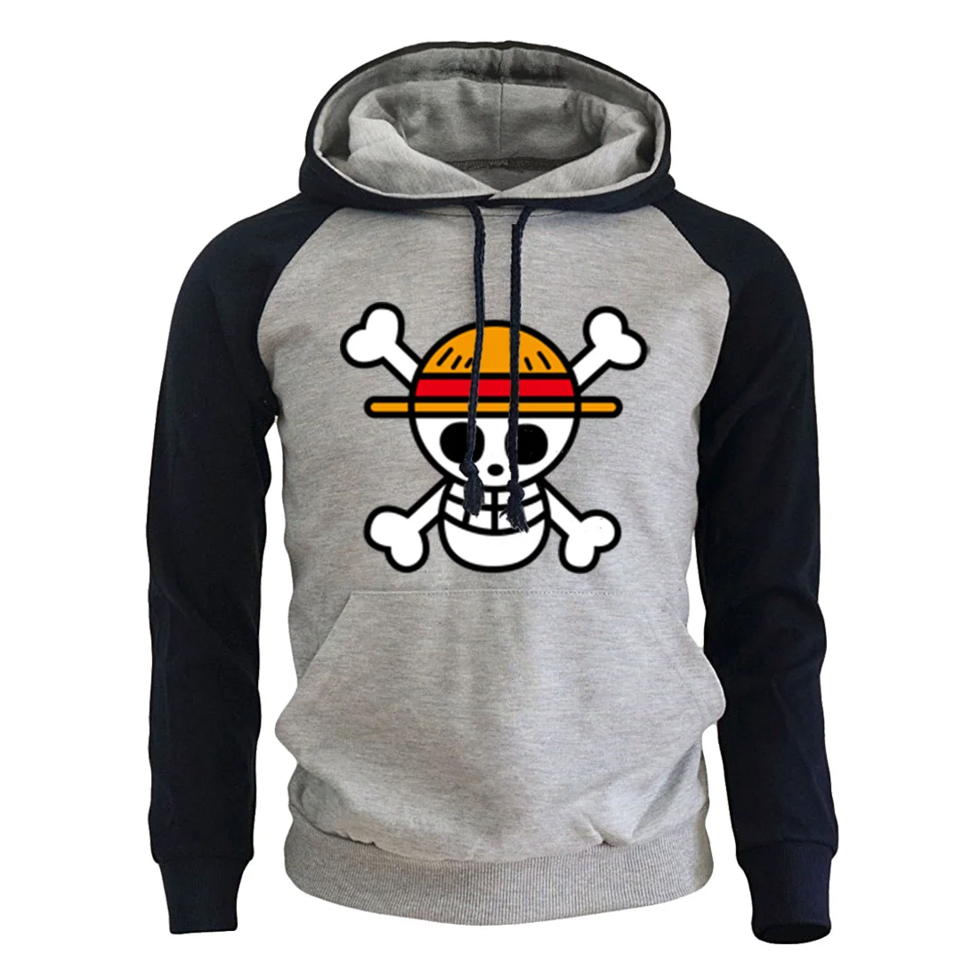 Мужская толстовка с капюшоном принтом из мультфильма One Piece Luffy Осень зима