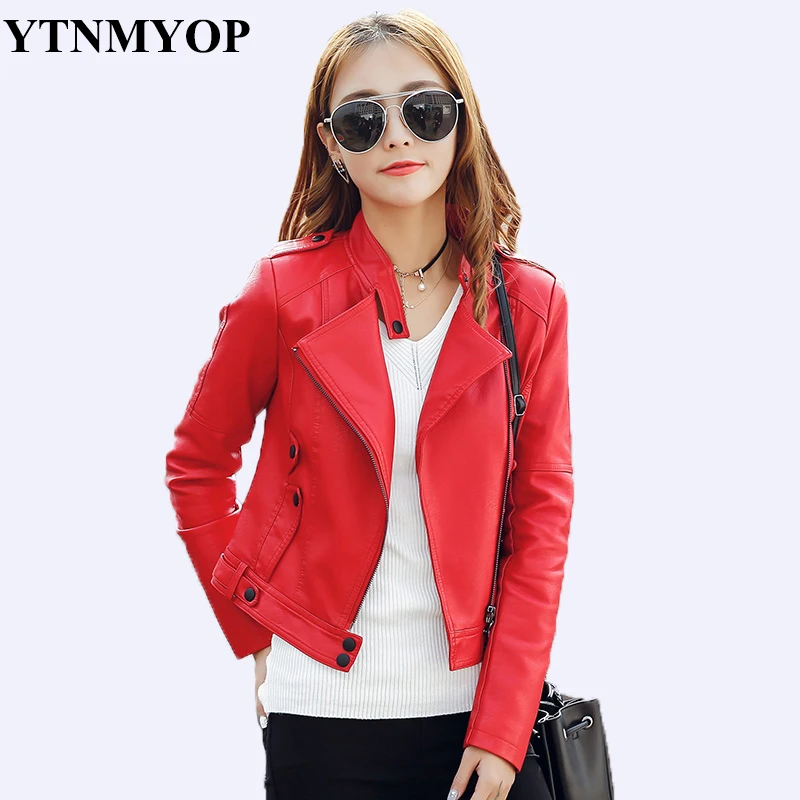 YTNMYOP Women Leather Jacket Red Ladies Clothing Outerwear Slim Motorcycle Leather Coat Plus Size S-3XL Suede
YTNMYOP Women Leather Jacket Red Ladies Clothing Outerwear Slim Motorcycle Leather Coat Plus Size S-3XL Suede