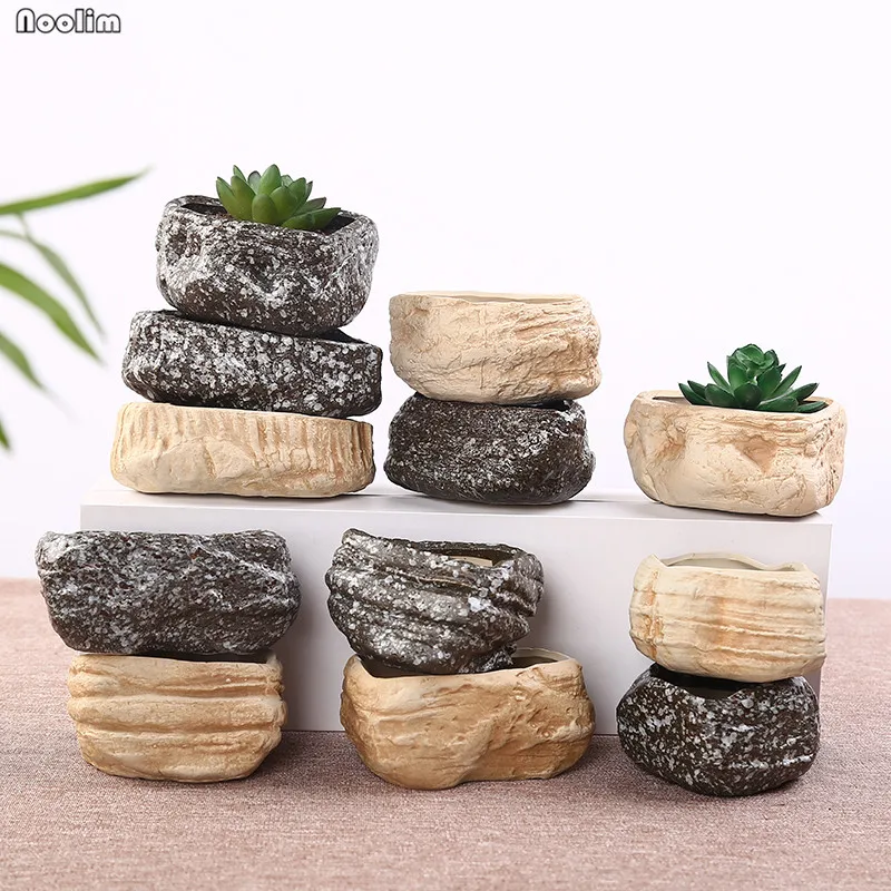 Imitation Stone Flower Pot Creative Ceramic Succulent Plants Flower Pot Green Plants Container Desktop Garden Home Decoration
Imitation Stone Flower Pot Creative Ceramic Succulent Plants Flower Pot Green Plants Container Desktop Garden Home Decoration