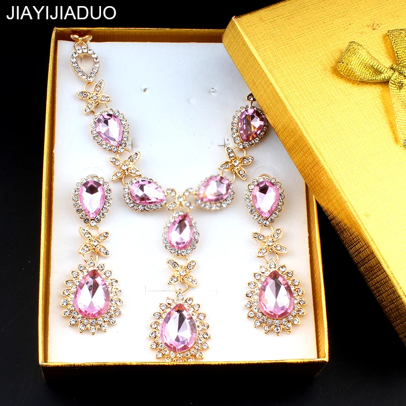 jiayijiaduo Wedding Jewelry Set Beautifully packaged gift box for women gifts Crystal necklace earrings set dropshipping 2018
jiayijiaduo Wedding Jewelry Set Beautifully packaged gift box for women gifts Crystal necklace earrings set dropshipping 2018