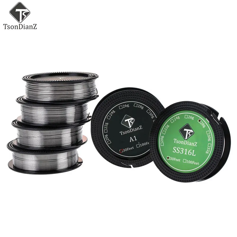 

10M/roll High Quality A1 Wire SS316L 20-32GA Resistance Wire For RDA E-Cigarette Heating Wires DIY Vaporizer Coil Tools